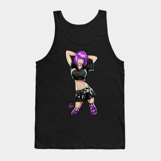 Goth Pinup girl Tank Top by Eliaschatzoudis